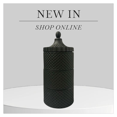 Matt Black Geo Stacker Candles
