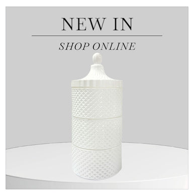 White Geo Stacker Candles
